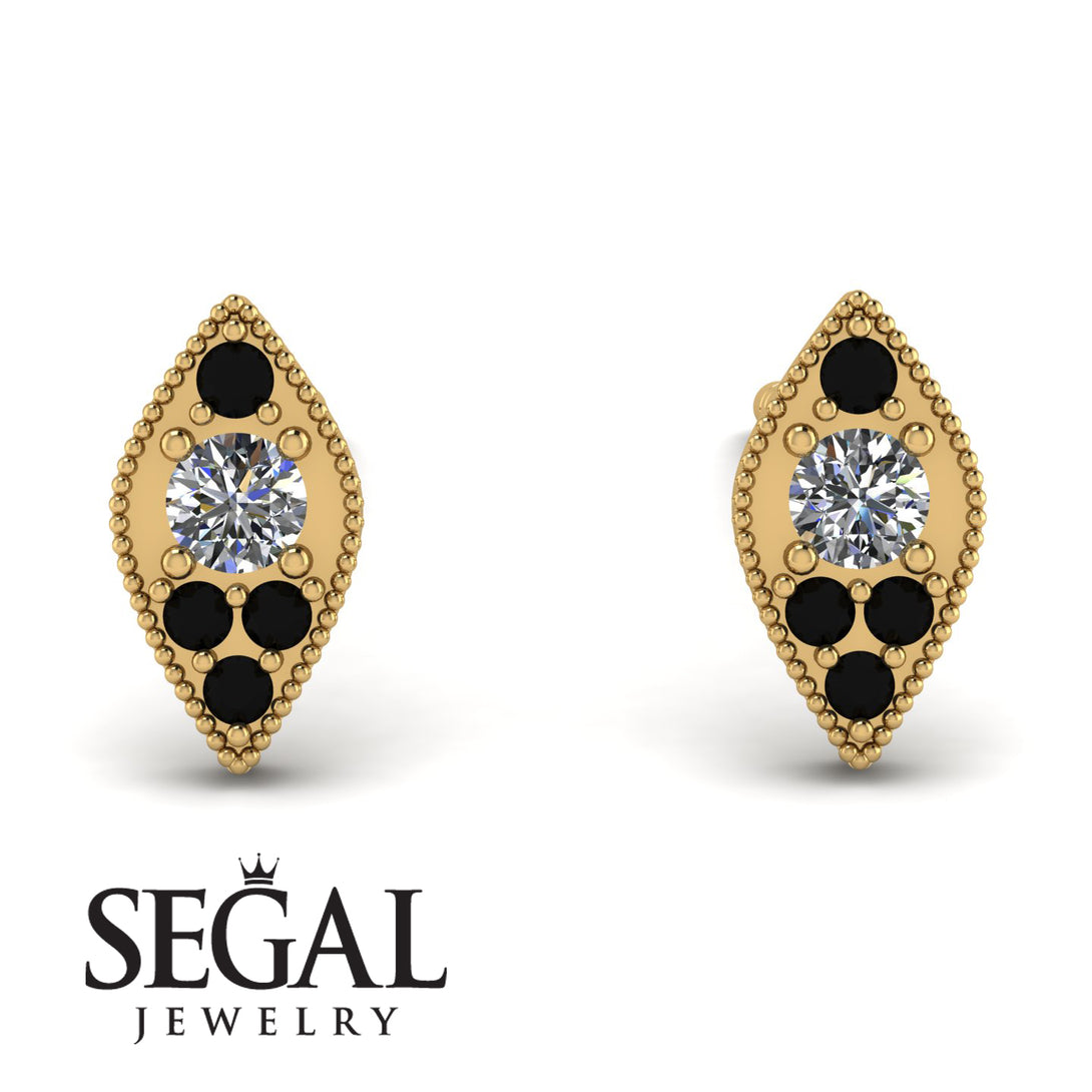 Milgrain Marquise Diamond Earrings - Faye No. 31