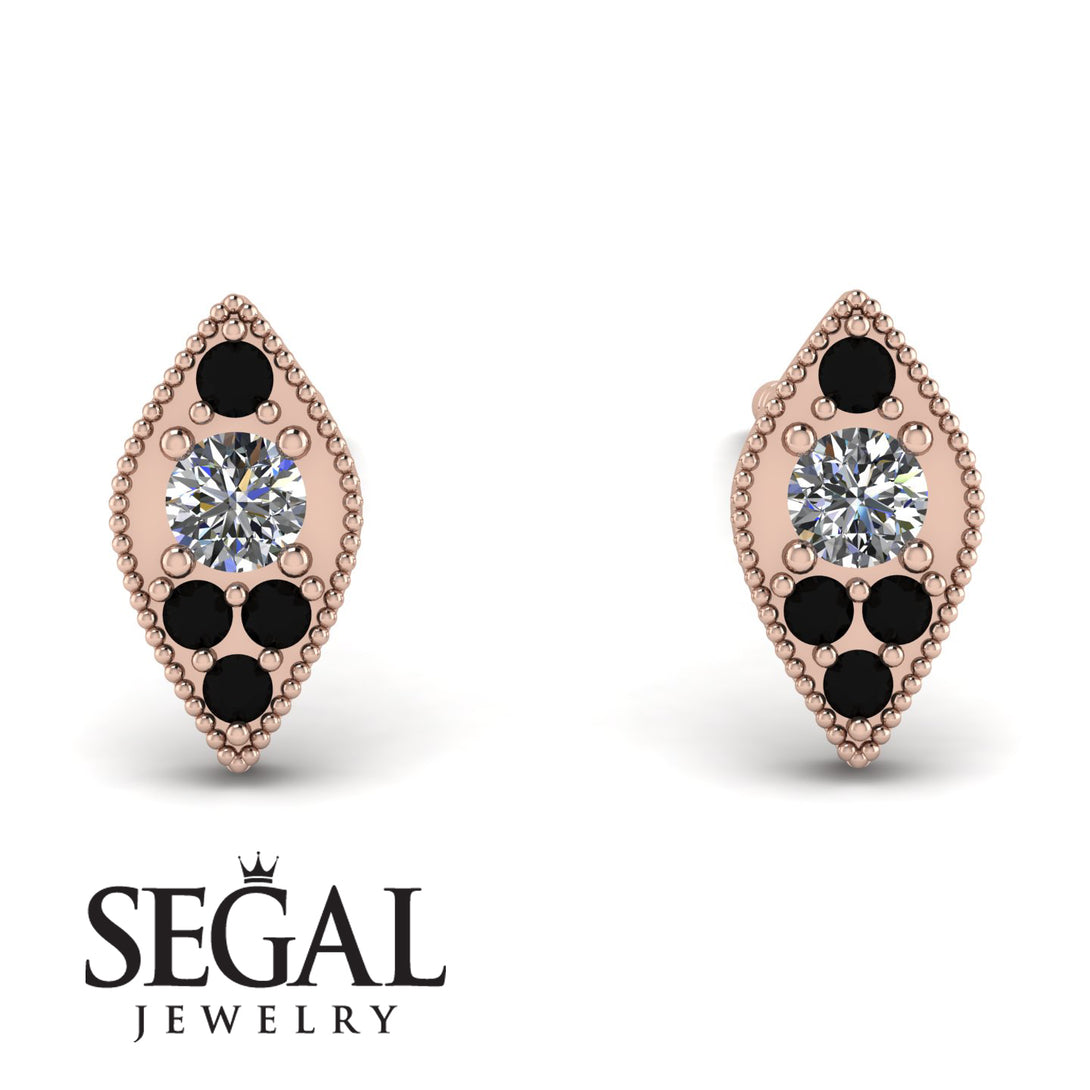 Milgrain Marquise Diamond Earrings - Faye No. 32