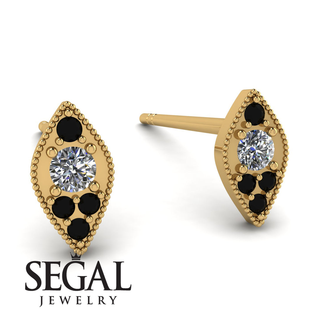 Milgrain Marquise Diamond Earrings - Faye No. 31