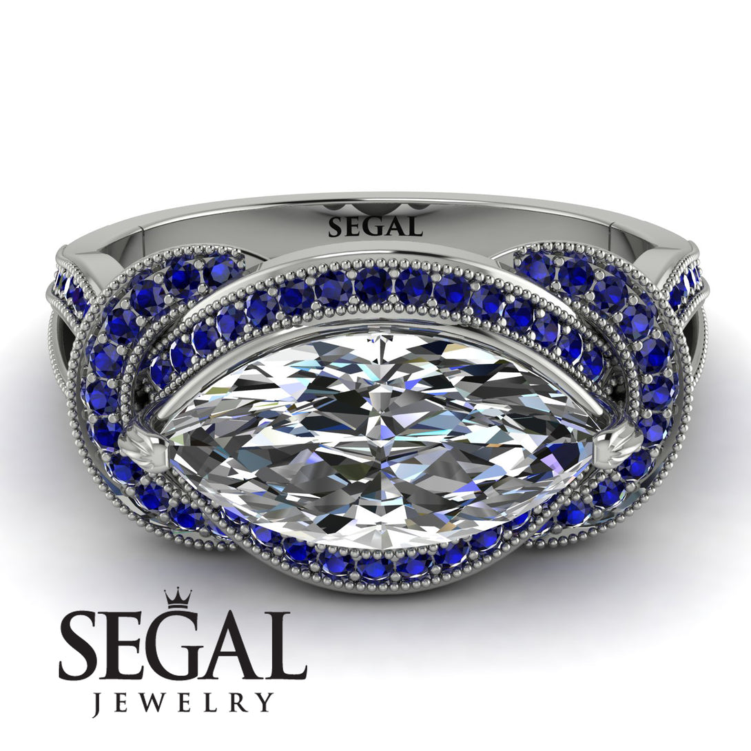 Milgrain Marquise Diamond Engagement Ring - Marley No. 63