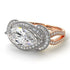 Two Tones Milgrain Marquise Diamond Engagement Ring - Marley No. 78