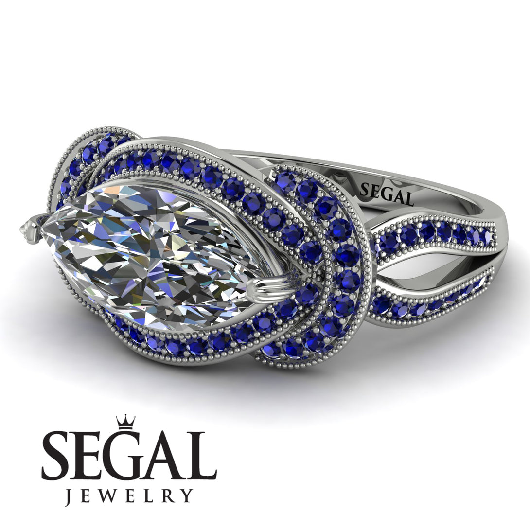 Milgrain Marquise Diamond Engagement Ring - Marley No. 63