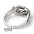Milgrain Marquise Black Diamond Engagement Ring - Marley No. 39