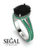 Milgrain Oval Emerald Engagement Ring - Nicole No. 24 image 2