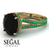 Milgrain Oval Emerald Engagement Ring - Nicole No. 22