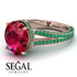 Milgrain Oval Emerald Engagement Ring - Nicole No. 26 image 10