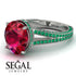 Milgrain Oval Emerald Engagement Ring - Nicole No. 27 image 10