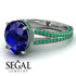 Milgrain Oval Emerald Engagement Ring - Nicole No. 30