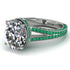 Milgrain Oval Emerald Engagement Ring - Nicole No. 18 image 1