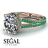 Milgrain Oval Emerald Engagement Ring - Nicole No. 17 image 10