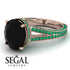 Milgrain Oval Emerald Engagement Ring - Nicole No. 23 image 10