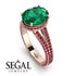 Milgrain Oval Ruby Engagement Ring - Nicole No. 50