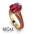 Milgrain Oval Ruby Engagement Ring - Nicole No. 55 image 2