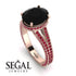 Milgrain Oval Ruby Engagement Ring - Nicole No. 53
