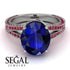 Milgrain Oval Ruby Engagement Ring - Nicole No. 60 image 3