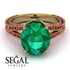 Milgrain Oval Ruby Engagement Ring - Nicole No. 49 image 3