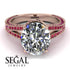 Milgrain Oval Ruby Engagement Ring - Nicole No. 47