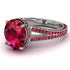 Milgrain Oval Ruby Engagement Ring - Nicole No. 57