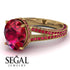 Milgrain Oval Ruby Engagement Ring - Nicole No. 55 image 10