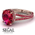 Milgrain Oval Ruby Engagement Ring - Nicole No. 56 image 10