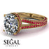 Milgrain Oval Ruby Engagement Ring - Nicole No. 46 image 10