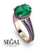 Milgrain Oval Sapphire Engagement Ring - Nicole No. 65