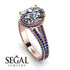 Milgrain Oval Sapphire Engagement Ring - Nicole No. 62 image 2