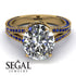 Milgrain Oval Sapphire Engagement Ring - Nicole No. 61 image 3