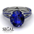 Milgrain Oval Sapphire Engagement Ring - Nicole No. 75 image 3