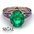 Milgrain Oval Sapphire Engagement Ring - Nicole No. 65 image 3