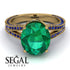 Milgrain Oval Sapphire Engagement Ring - Nicole No. 64 image 3