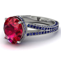 Milgrain Oval Sapphire Engagement Ring - Nicole No. 72 image 1