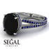 Milgrain Oval Sapphire Engagement Ring - Nicole No. 69