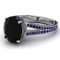 Milgrain Oval Sapphire Engagement Ring - Nicole No. 69 image 1