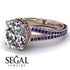 Milgrain Oval Sapphire Engagement Ring - Nicole No. 62