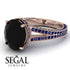 Milgrain Oval Sapphire Engagement Ring - Nicole No. 68