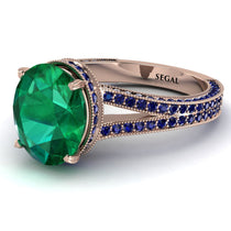 Milgrain Oval Sapphire Engagement Ring - Nicole No. 65 image 1