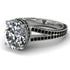 Milgrain Oval Black Diamond Engagement Ring - Nicole No. 33