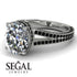 Milgrain Oval Black Diamond Engagement Ring - Nicole No. 33 image 10