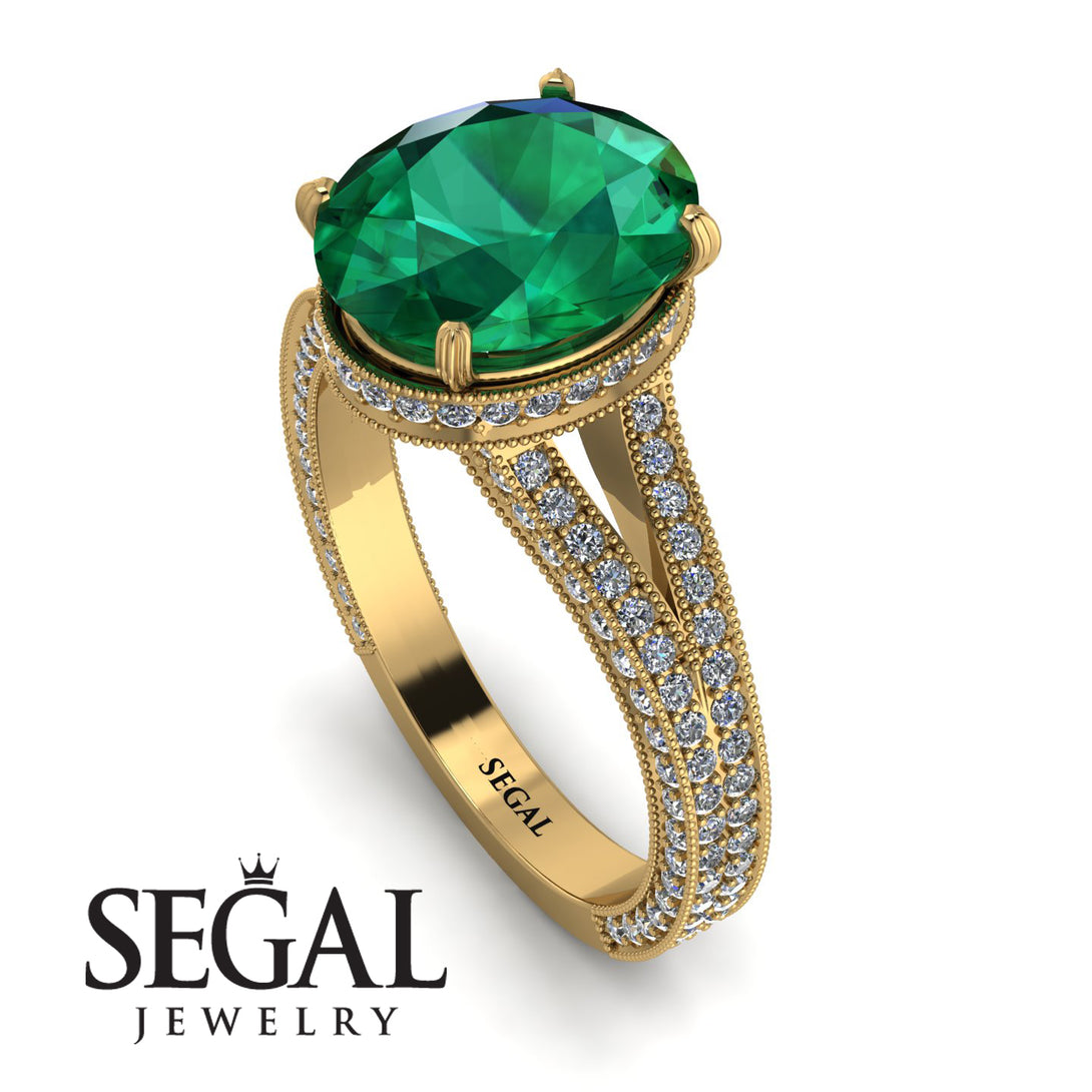 Milgrain Oval Diamond Engagement Ring - Nicole No. 4