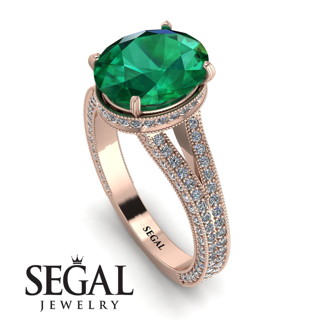 Milgrain Oval Diamond Engagement Ring - Nicole No. 5
