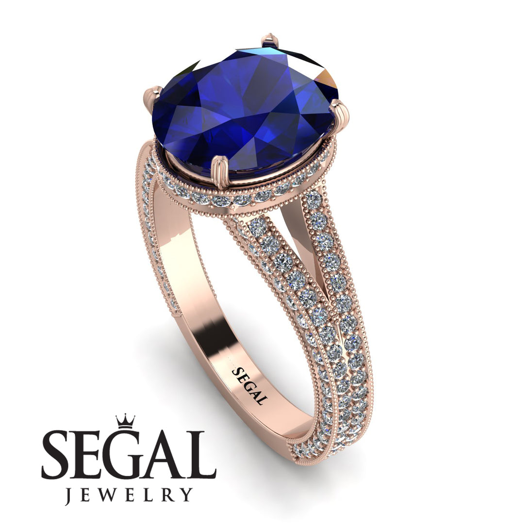Milgrain Oval Diamond Engagement Ring - Nicole No. 14