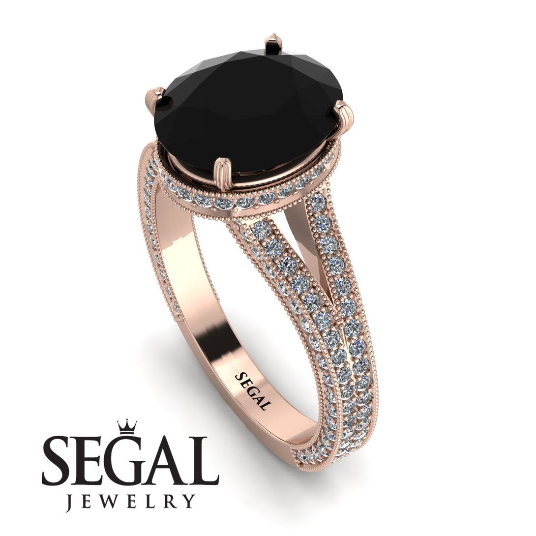 Milgrain Oval Diamond Engagement Ring - Nicole No. 8