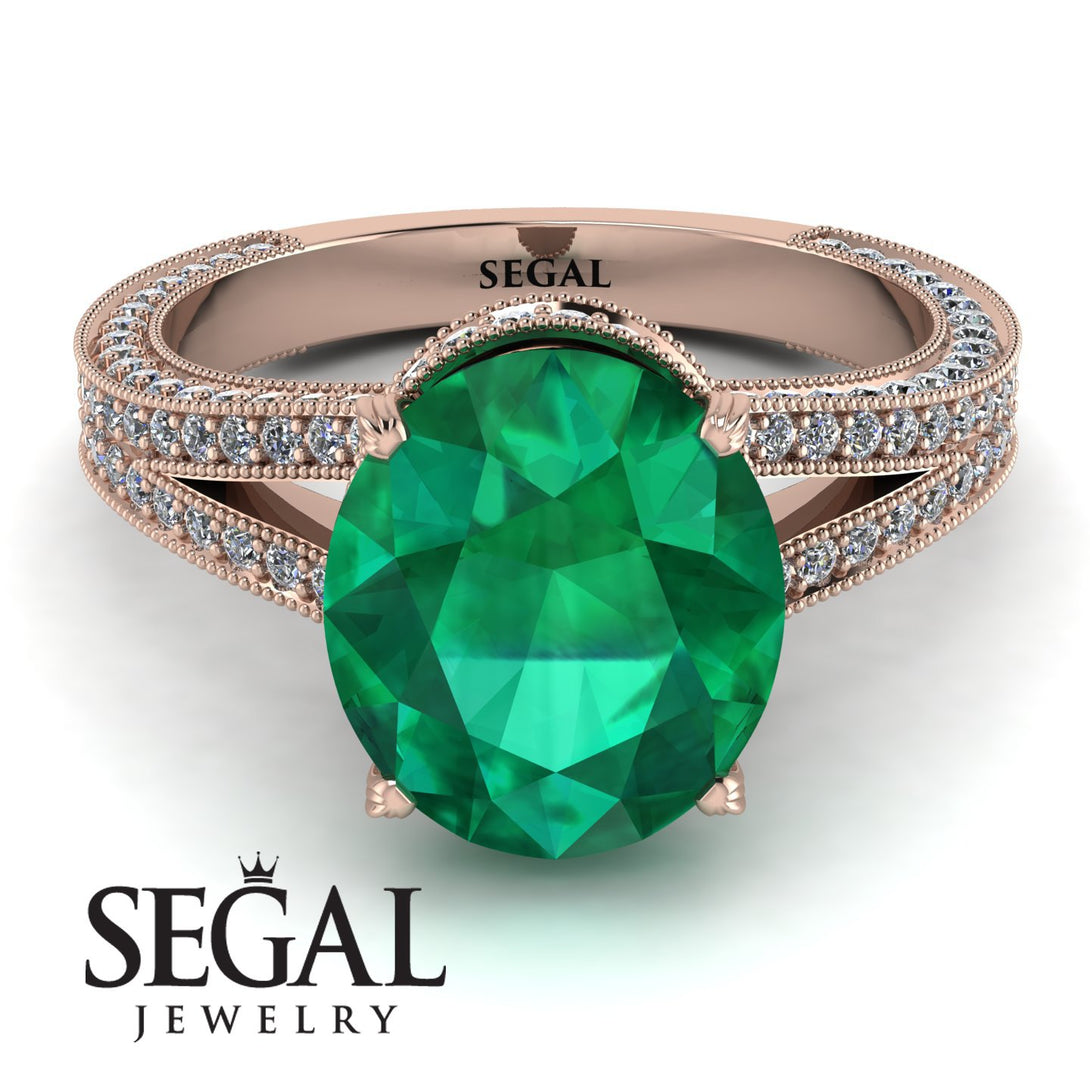 Rachel's Milgrain Oval Diamond Engagement Ring - Nicole No. 5