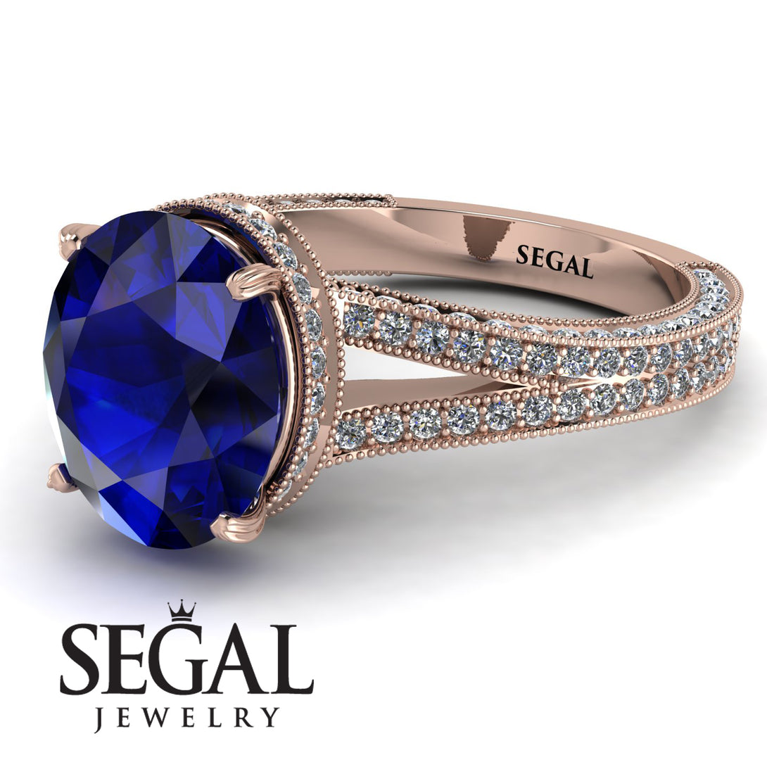 Milgrain Oval Diamond Engagement Ring - Nicole No. 14