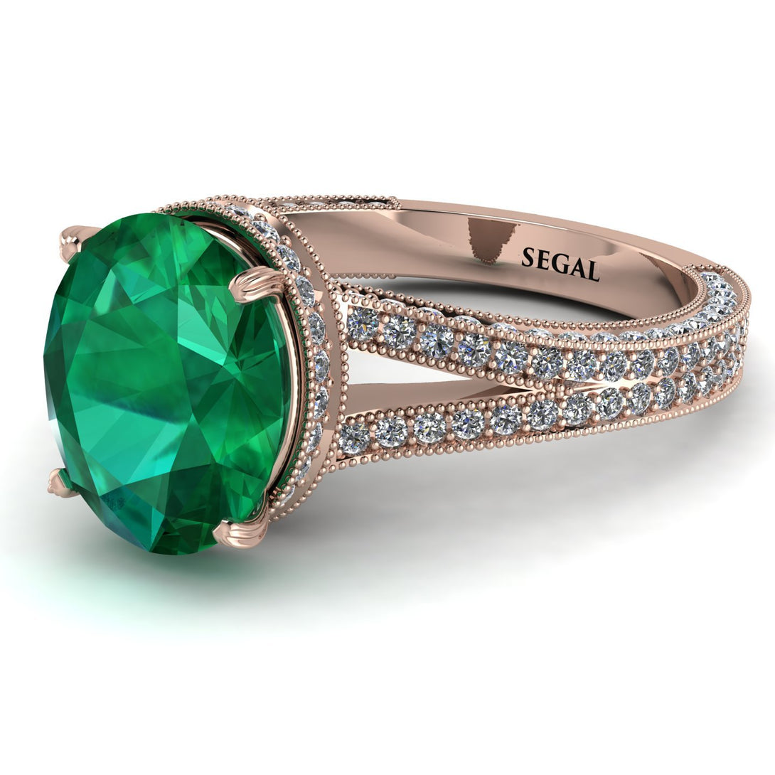 Rachel's Milgrain Oval Diamond Engagement Ring - Nicole No. 5