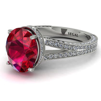 Milgrain Oval Diamond Engagement Ring - Nicole No. 12 image 1