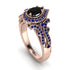 Milgrain Pear Cut Black Diamond Ring - Lisa No. 68