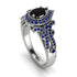 Milgrain Pear Cut Black Diamond Ring - Lisa No. 69 image 1