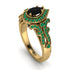 Milgrain Pear Cut Black Diamond Ring - Lisa No. 22 image 1